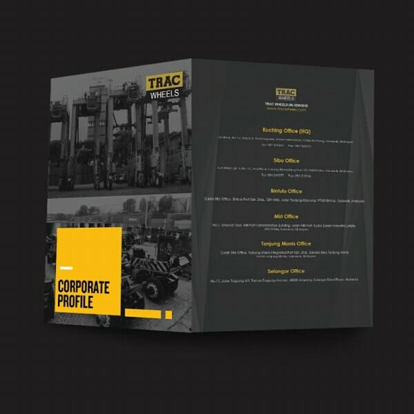 Trac Wheels Company Profile Design